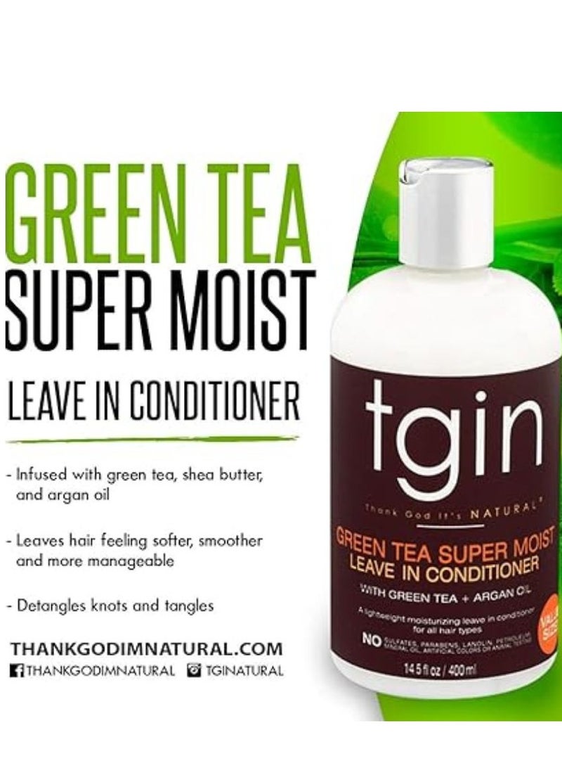 Tgin Green Tea Super Moist Leave-In Conditioner 384ml - Image 2
