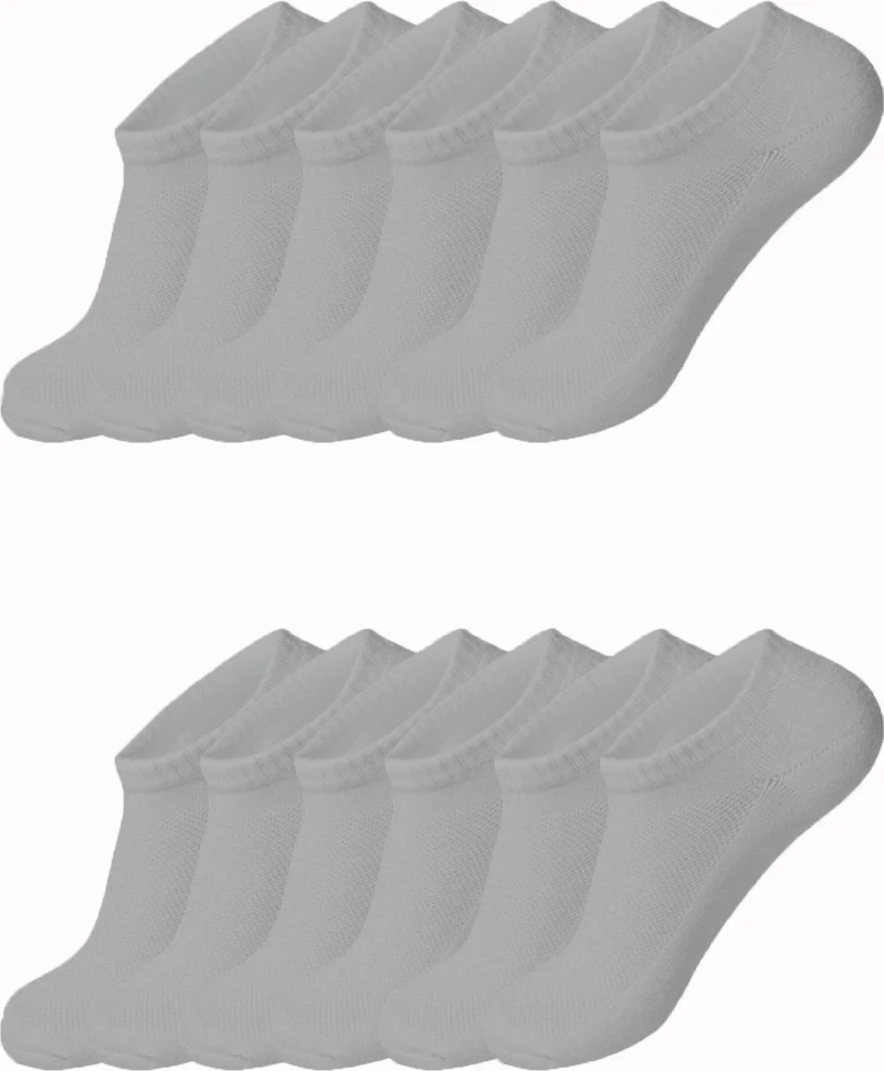 Hepsine Rakip Rival to All 12LI Women's Men's Invisible Socks Solid Color Cotton Air Conditioned Economical