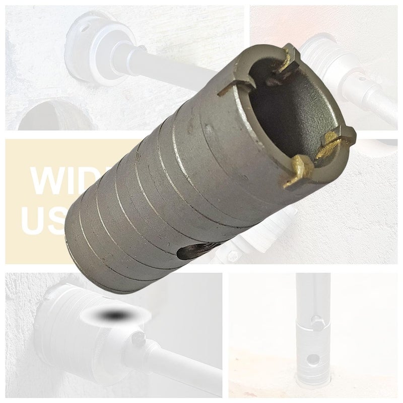 Inditrust Concrete Cement Stone Wall Hole Saw & 350mm Round Rod SDS Plus Shank for Concrete, Cement, Wall & Hole Saw Cutter (30mm hole saw 350mm rod) - Image 3