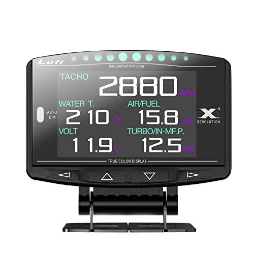 Lufi X1 Obd2 Gauge Display,Boost Gauge,Speedometer,Water Temperature Meter,Multi-ECU Data Combination Cluster,for Honda、Toyota、VW and Mazda (car Special) - Image 1