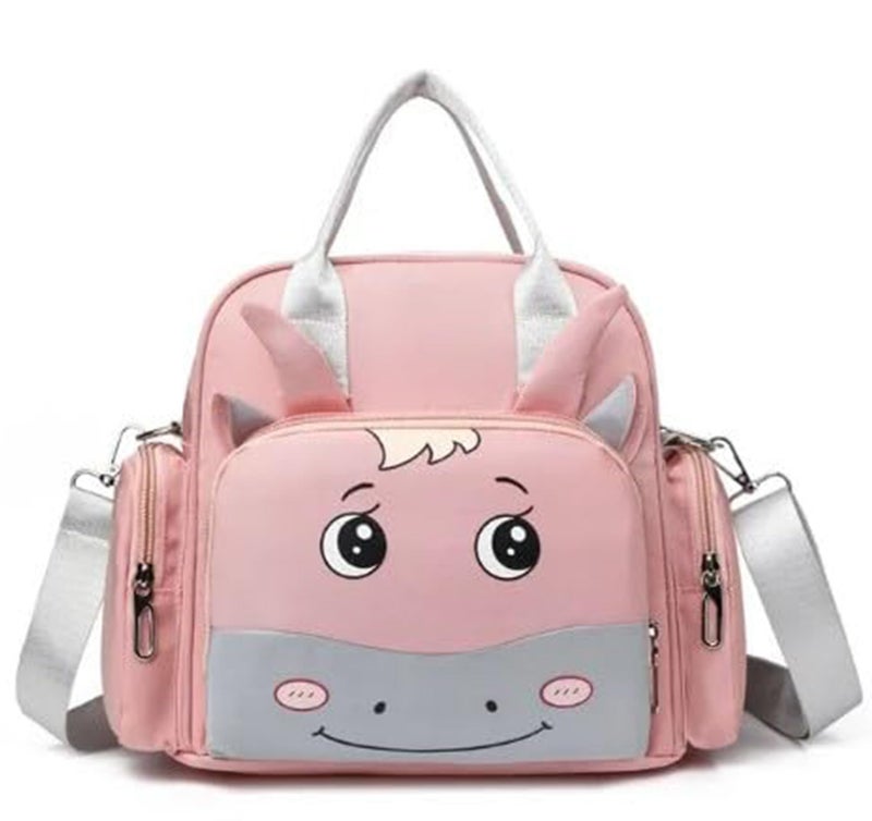 Winnies Diaper Tote Cum Backpack Maternity Bag for Moms | Stylish Lightweight Mother Bags with Zipper Closure & Adjustable Shoulder Strap | Baby Travel Organiser (Pink) - Image 1