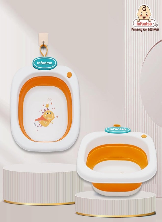 Infantso Multi Purpose Portable Washbasin, Space Saving, Foldable & Expandable Wash Tub for Travelling, Easy Wash Childern's Clothes, Baby Head Wash Tub, Perfect for Baby Bottles - Image 1