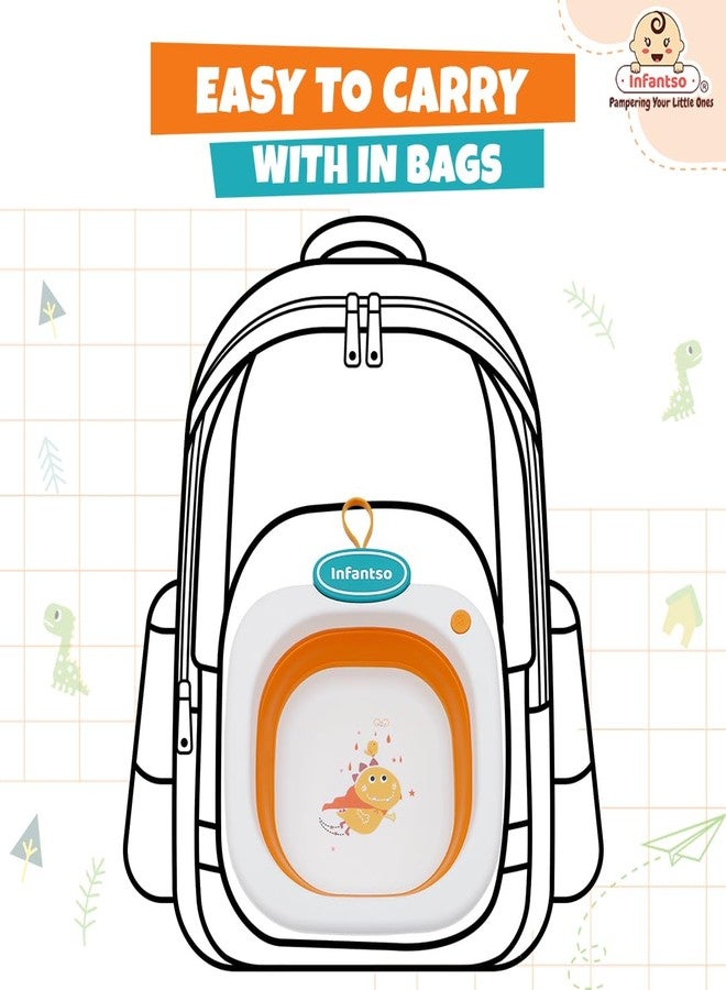 Infantso Multi Purpose Portable Washbasin, Space Saving, Foldable & Expandable Wash Tub for Travelling, Easy Wash Childern's Clothes, Baby Head Wash Tub, Perfect for Baby Bottles - Image 5