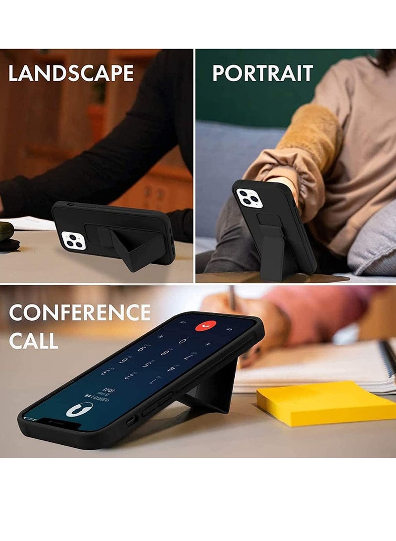 ELTRAZONE Case for iPhone 15 Pro Max, Back Stand Case with Magnetic Holder, Magnetic Hand Grip Anti-fall Anti Scratch Shockproof Cover Case for iPhone 15 Pro Max (15 Pro Max, Gray) - Image 5