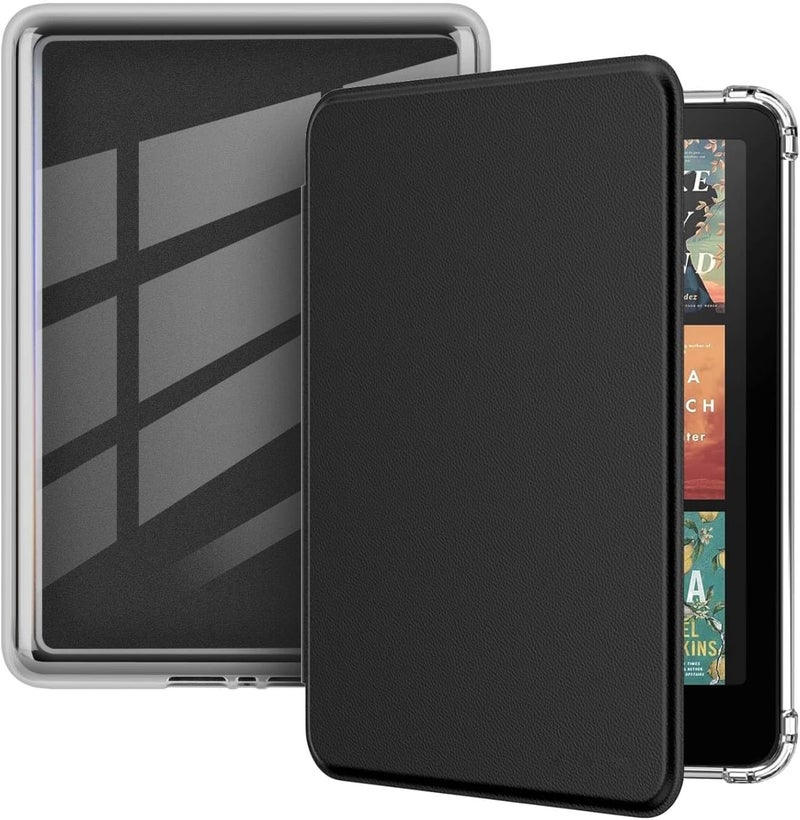 Vurtboly Acrylic Case for All-new 7" Kindle Paperwhite 12th Generation 2024&Kindle Colorsoft Signature Edition 2024, Ultra Clear Hard Transparent Cover Back Light Shell with Auto Wake/Sleep (Black) - Image 1