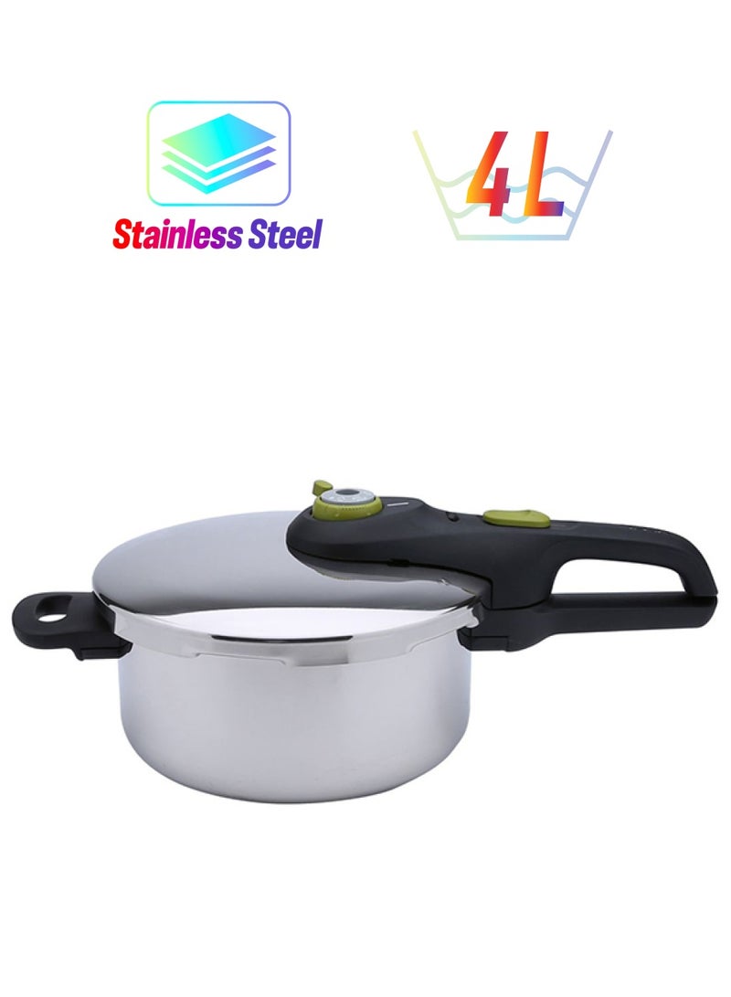 Tefal Stainless Steel Dishwasher Safe, Locking Lid Secure Neo Pressure Cooker With Lid Black 4Liters - Image 1