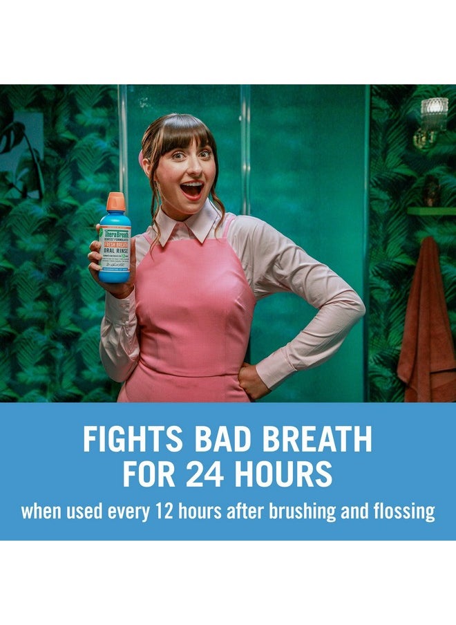 TheraBreath Fresh Breath Mouthwash, Icy Mint Flavor, Alcohol-Free, 16 Fl Oz (Pack Of 2)  - Image 1
