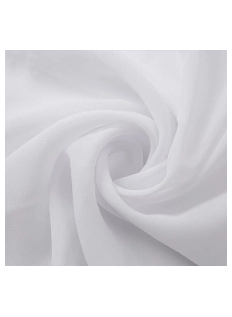 Chiffon white scarf, 80cm*80cm, for silk painting  and Home Décor - Image 2
