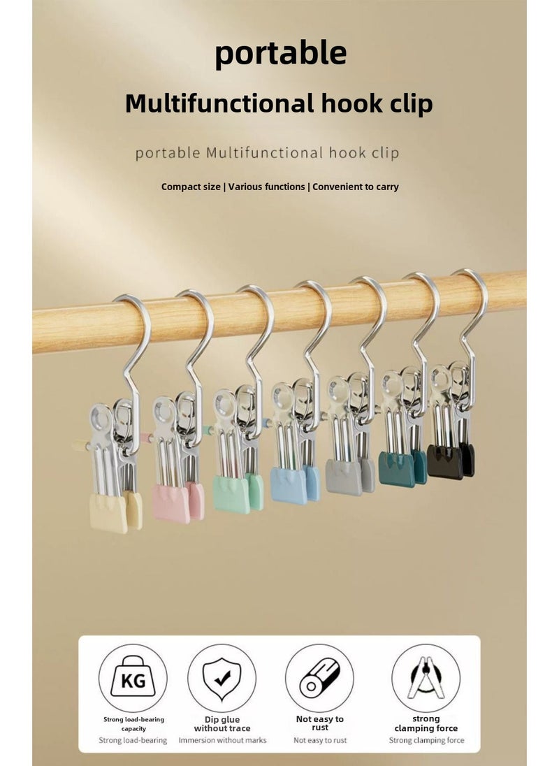 Generic Multipurpose Clips with Hooks for Clothes Storage Color random (1 pack) single head bag glue 