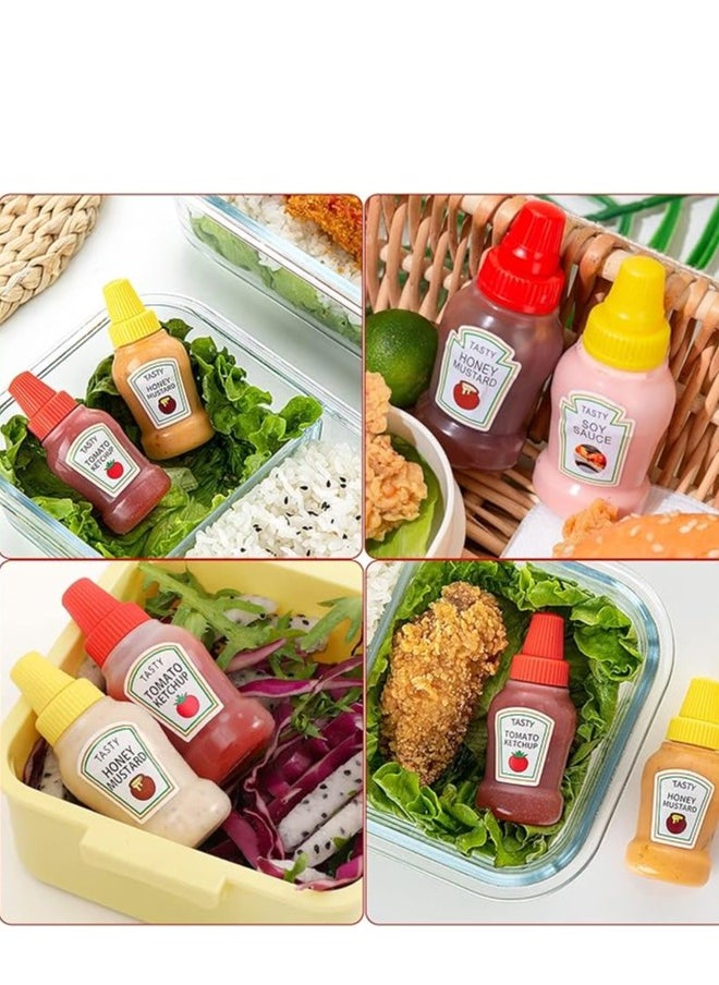 Spaceshoop - Mini Portable Ketchup Bottles 25ml - Pack of 4 Squeeze Condiment Bottles Perfect for Lunch Boxes - Image 1