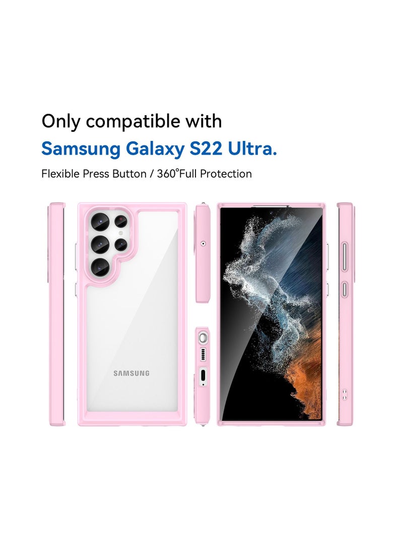 URBBKING Protective Case Cover For Samsung Galaxy S22 Ultra Pink - Image 2