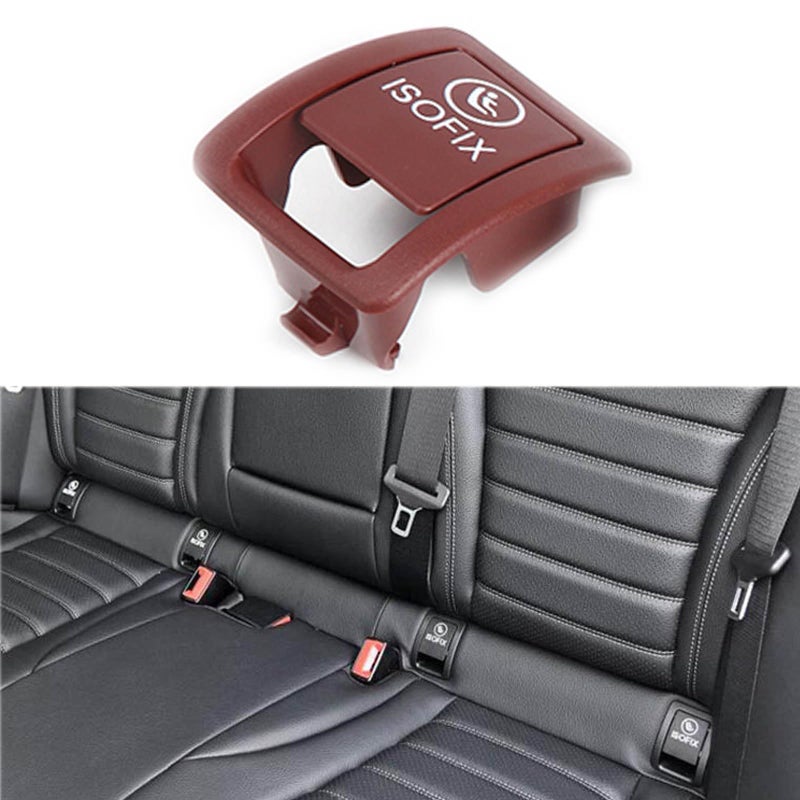 Cakievro for Mercedes W205 Car Rear Child ISOFIX Switch Seat Safety Cover for Benz C Class W205 C300 C350 C200 C180 20152021 2059200513 Red - Image 3