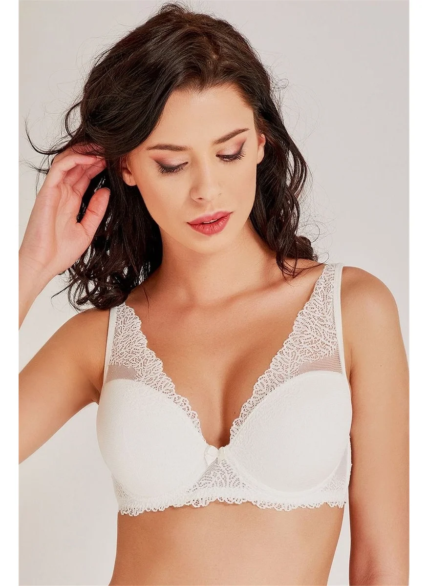 Magic Form 3912 Women's Ecru Lace Sponge Bra