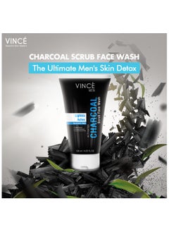 VINCE Charcoal Face Wash – Deep Cleanses, Exfoliates Dead Skin, and Reduces Blackheads – Removes Dirt, Oil, and Impurities for a Clear, Glowing Complexion – 120ml  - Image 2