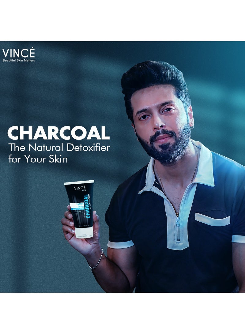 VINCE Charcoal Face Wash – Deep Cleanses, Exfoliates Dead Skin, and Reduces Blackheads – Removes Dirt, Oil, and Impurities for a Clear, Glowing Complexion – 120ml - Image 3