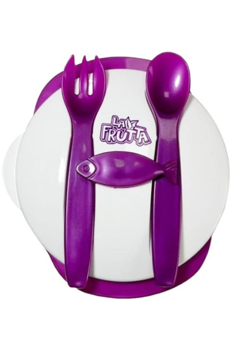La Frutta La Frutta baby tableware safe set for kids - purple  - Image 1