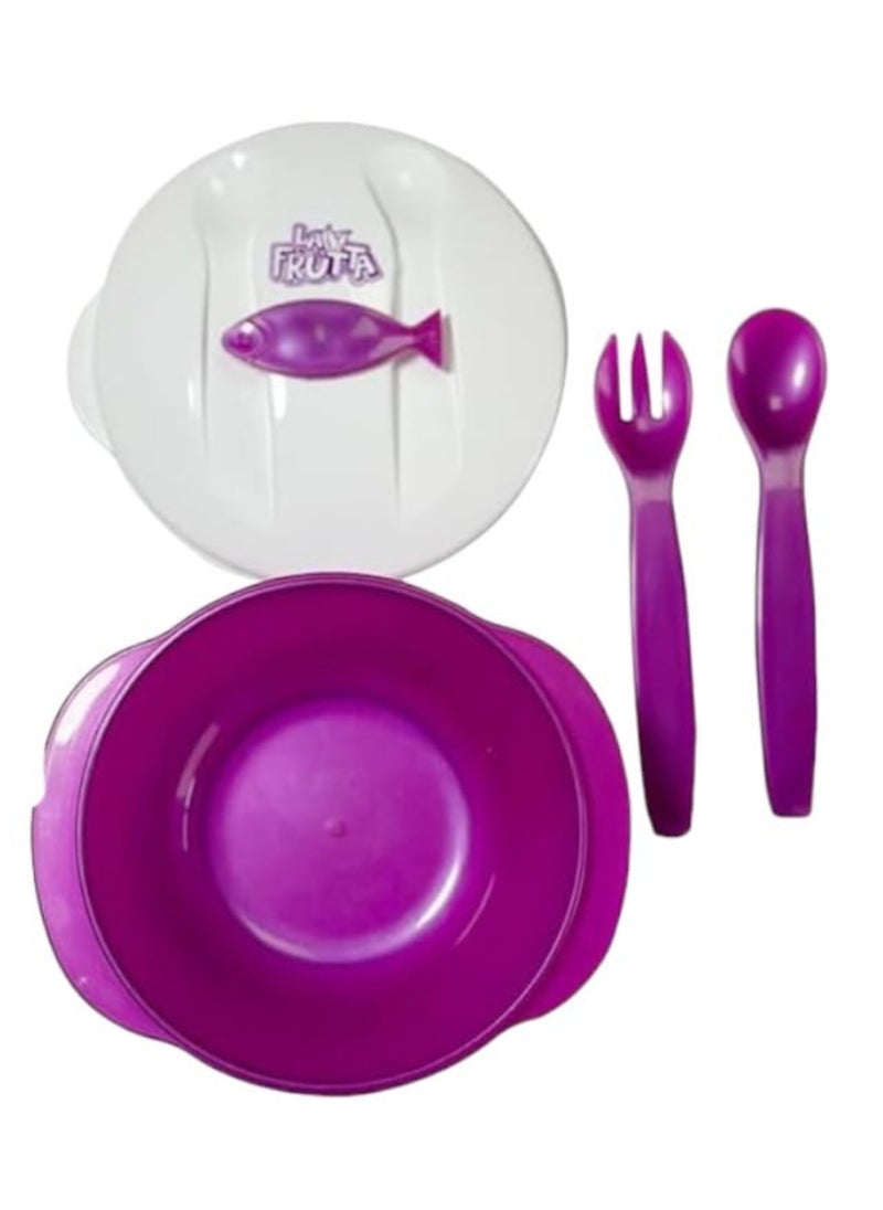 La Frutta La Frutta baby tableware safe set for kids - purple  - Image 2