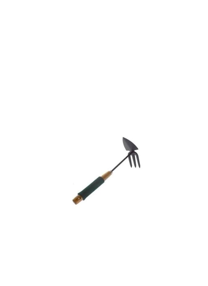 ABBASALI Outdoor Garden Tool Steel Shovel Fork Rake with Wooden Handle 12''  - Image 1