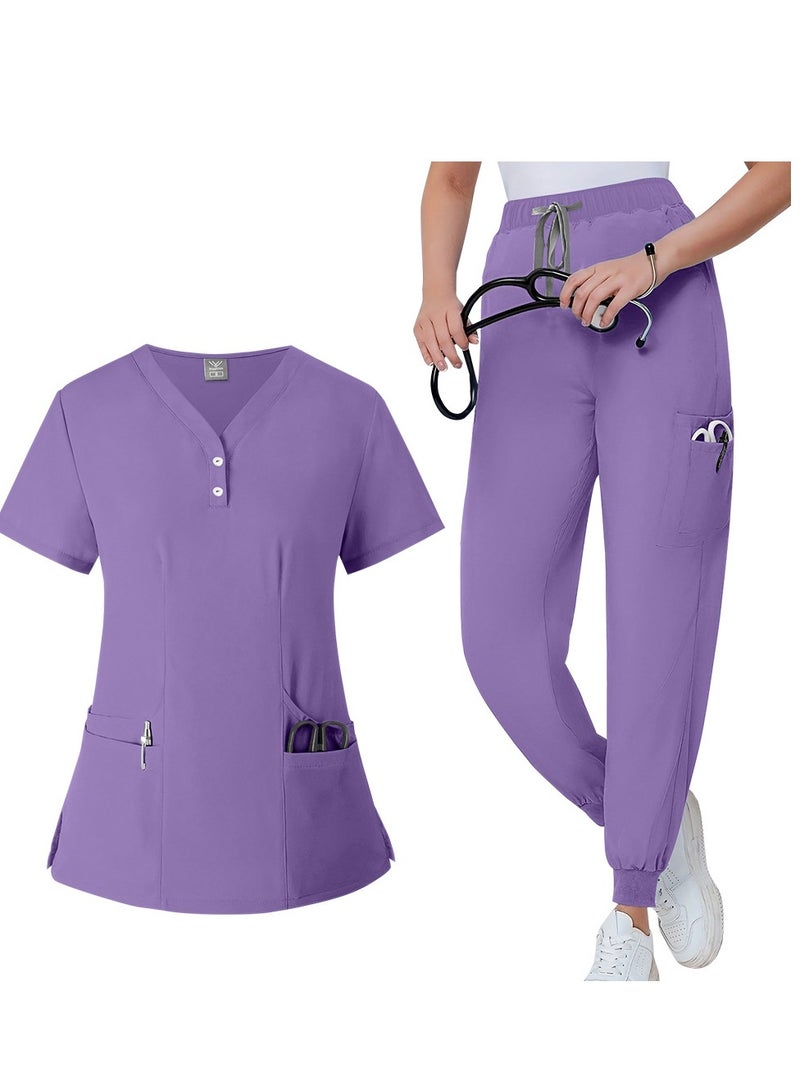 Summer thin elastic quick dry cleaning hand clothes, doctor's surgical clothes, brush hand clothes, nurse's clothes, work clothes, women's suits - Image 1