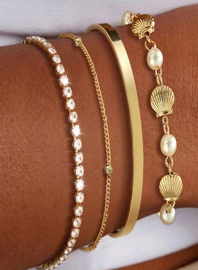 YANCHUN Shell Bracelet Beach Jewelry for Women Gold Bracelet Stack Boho Summer Dainty Jewelry for Women Trendy 2025 - Image 2
