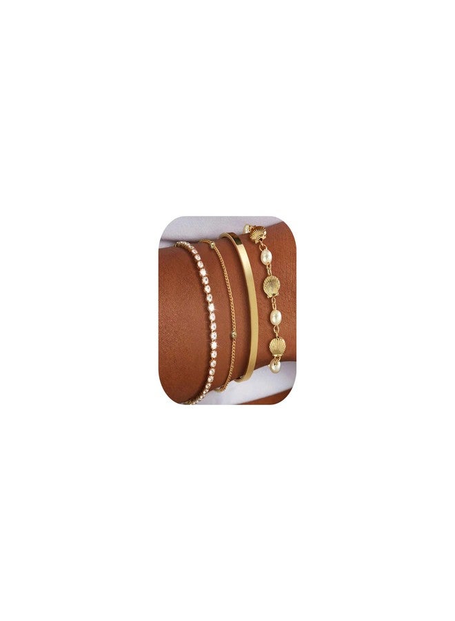 YANCHUN Shell Bracelet Beach Jewelry for Women Gold Bracelet Stack Boho Summer Dainty Jewelry for Women Trendy 2025 - Image 1