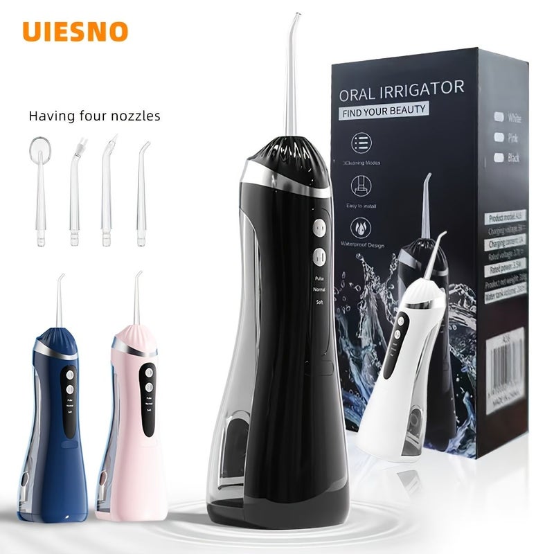 Portable USB Powered Electric Toothbrush White With 4 Replaceable Nozzles Multiple Modes Easy Operation Long Battery Life Large Capacity For Post Meal Dental Cleaning Gift For Friends - Image 5