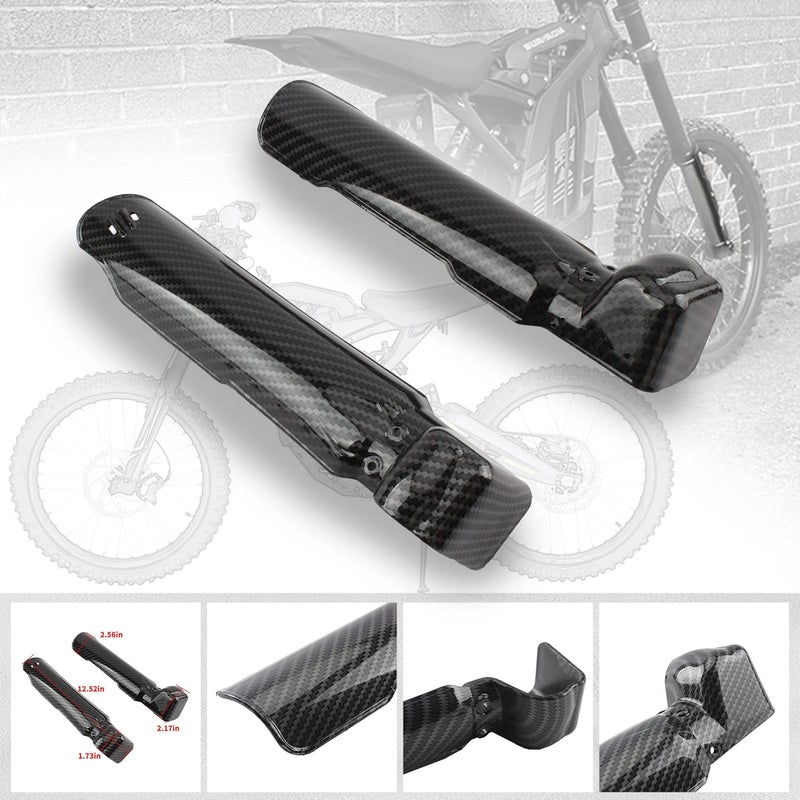 ABCERRSI Sur Ron Fork Guards - Imitation Carbon Fiber - Image 4