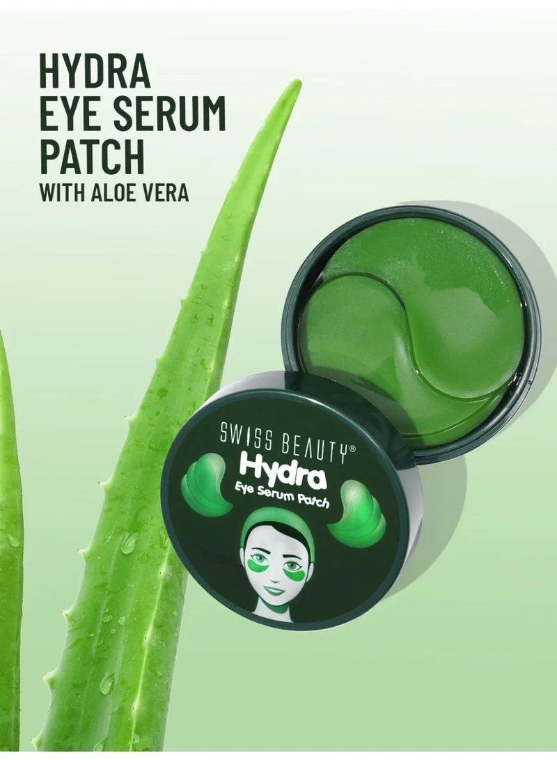 Swiss Beauty Wake Up to Brighter Eyes — Hydra Eye Serum Patch with Aloe Vera | Hydrogel Under-Eye Patches for Dark Circles, Puffiness & Fine Lines | 60 Patches