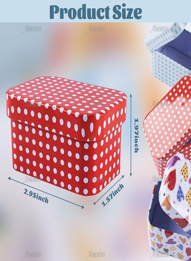 AUEAR, 6 Pack Mini Trinket Coin Box Flower Pattern Containers with Lid for Jewelry Storage Case Tinplate (Random Color) - Image 2
