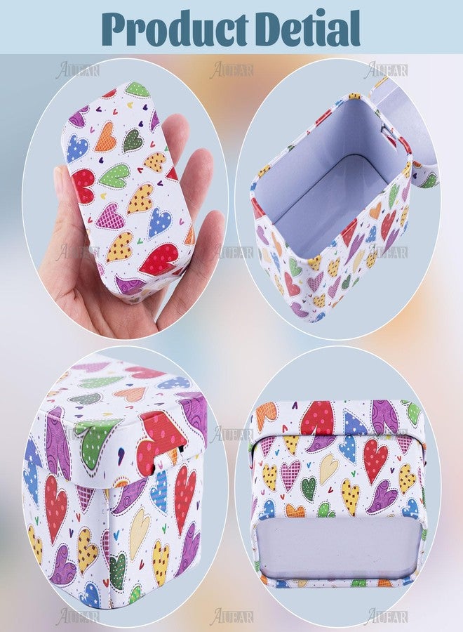 AUEAR, 6 Pack Mini Trinket Coin Box Flower Pattern Containers with Lid for Jewelry Storage Case Tinplate (Random Color) - Image 3