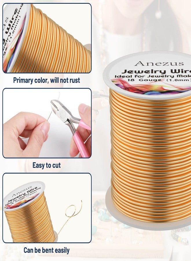 Anezus 18 Gauge Jewelry Wire for Jewelry Making, Tarnish Resistant Copper Beading Wire for Crafting (KC Gold) - Image 3