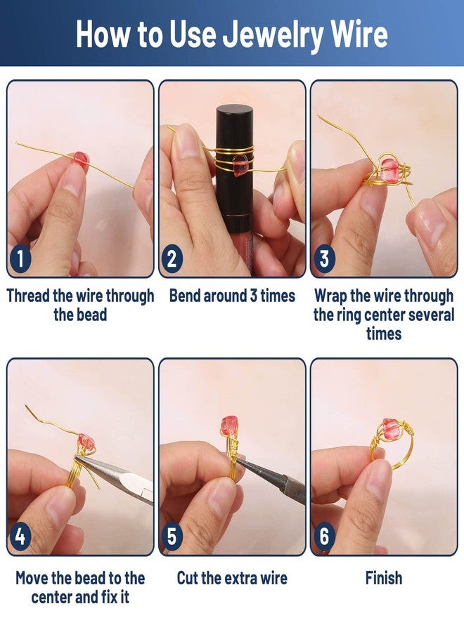 Anezus 18 Gauge Jewelry Wire for Jewelry Making, Tarnish Resistant Copper Beading Wire for Crafting (KC Gold) - Image 5