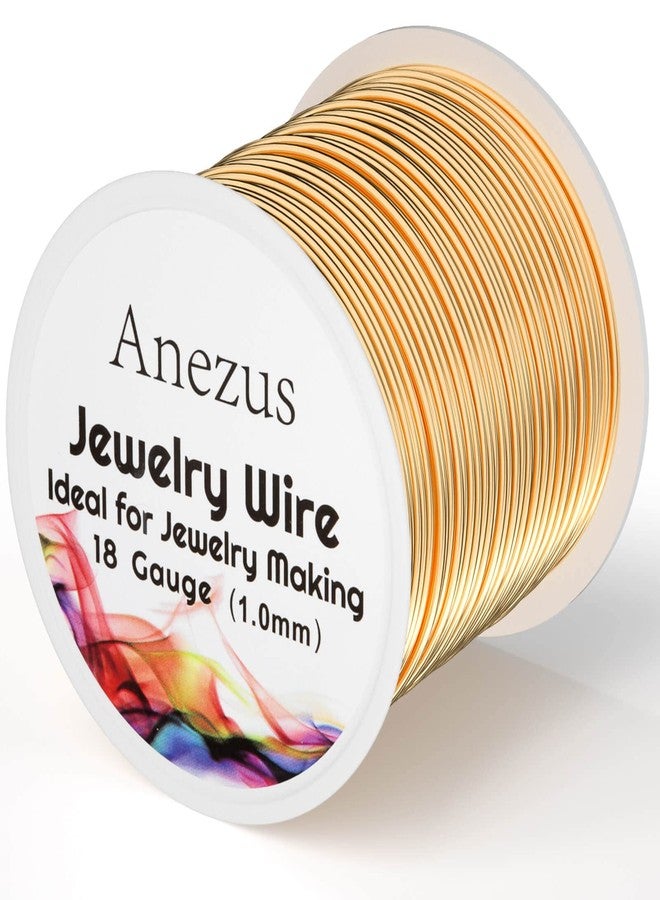 Anezus 18 Gauge Jewelry Wire for Jewelry Making, Tarnish Resistant Copper Beading Wire for Crafting (KC Gold) - Image 1