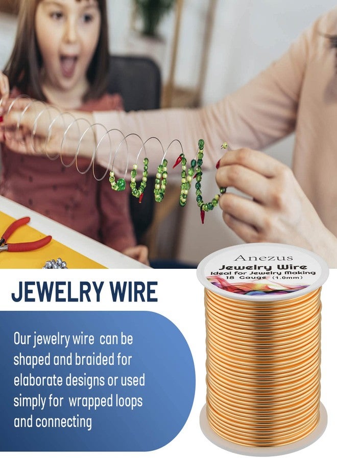 Anezus 18 Gauge Jewelry Wire for Jewelry Making, Tarnish Resistant Copper Beading Wire for Crafting (KC Gold) - Image 4