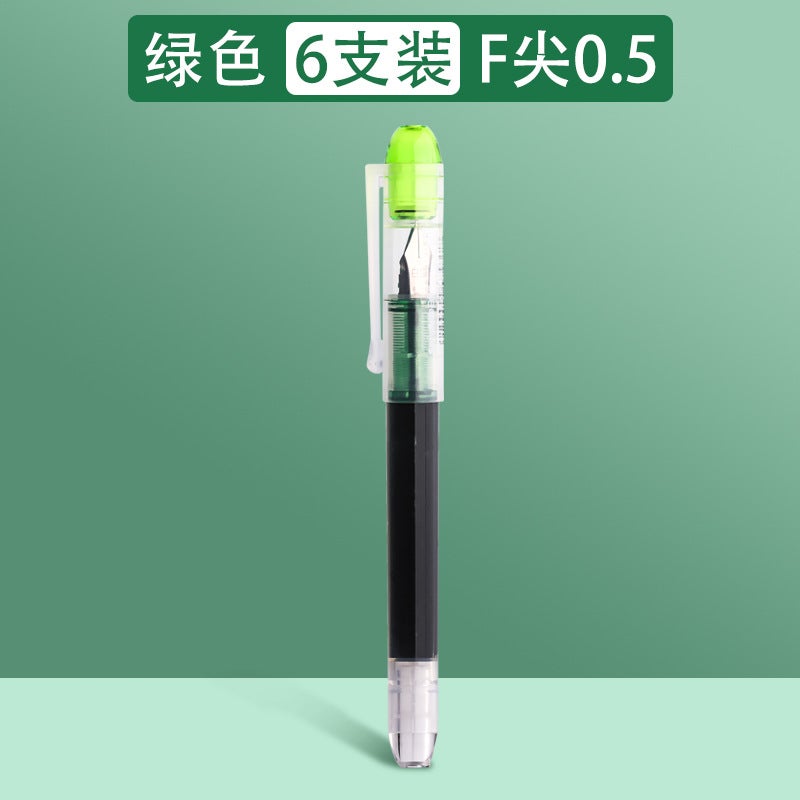 Generic Smooth Writing Fountain Pen, Quick-Dry F Nib for Students Mingjian Green 1 F tip 0.5mm 