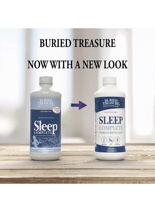 Buried Treasure Sleep Complete Promotes Restful Sleep with Chamomile Passion Flower Lemon Balm Melatonin Herbal Whole Food Complex 16 oz - Image 2