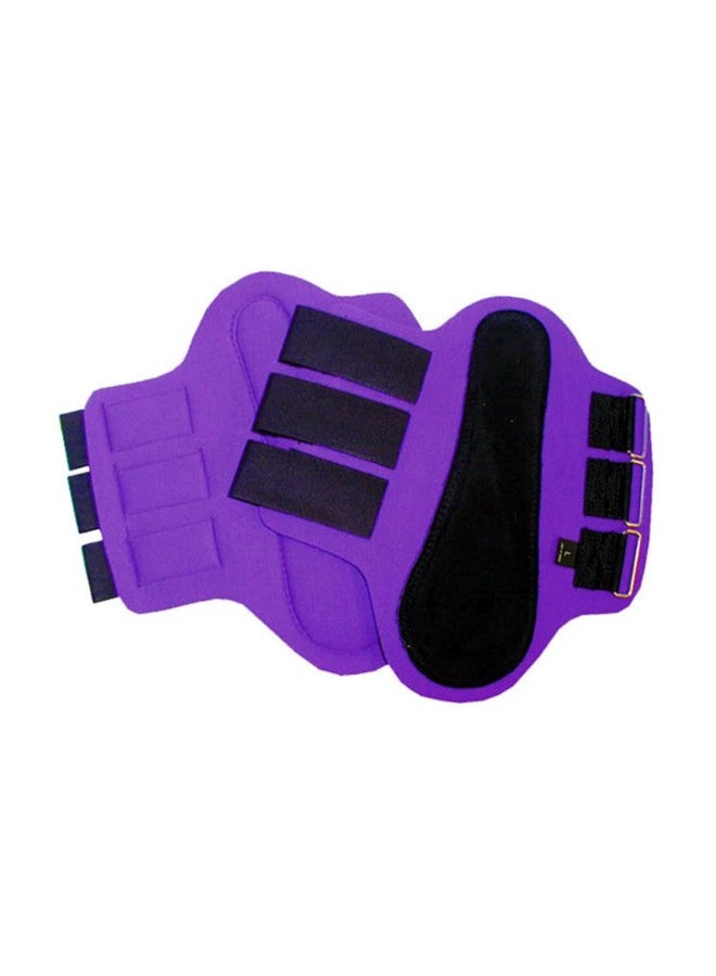 أحذية إنترابيد إنترناشونال الجبيرة للخيول، أحذية خيول للأقدام الأمامية، أحذية رياضية للخيول، مصنوعة من النيوبرين والجلد المدبوغ، للتمرين، وركوب الخيل على الطرق الوعرة، والتدريب، والقفز، صغيرة، بنفسجية