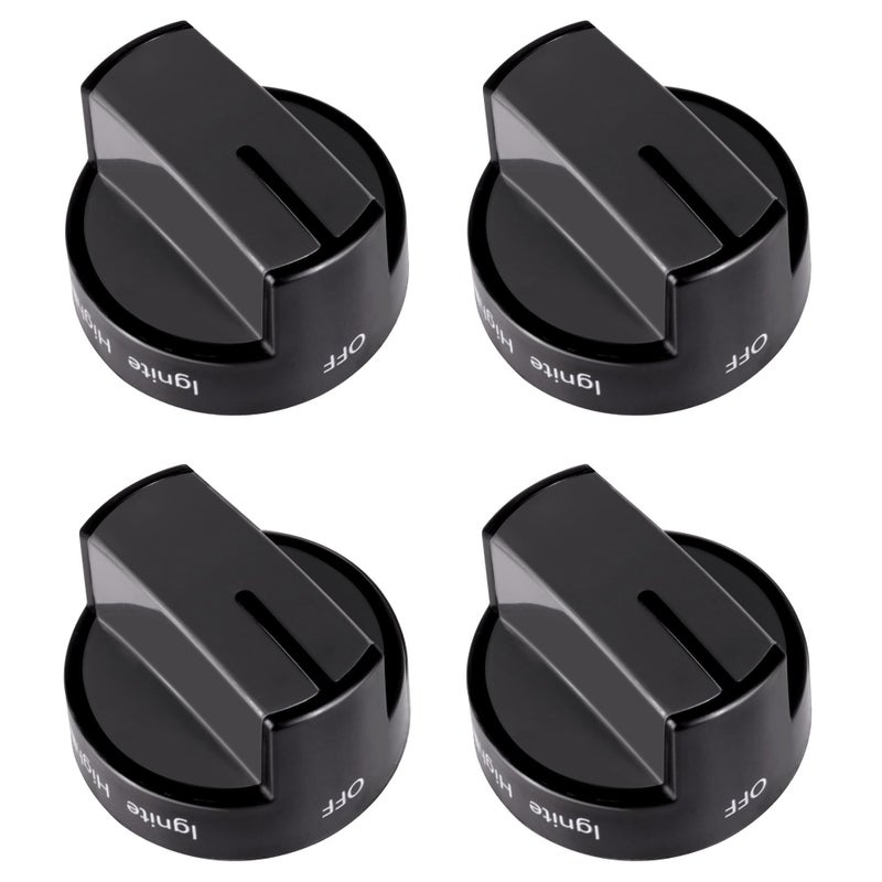 Semzohc 4 WPW10339442 Stove Knobs Fit for WhirlPool Gas Range WFG320M0BB0 WFG320M0BB1 WFG320M0BB2 WFG320M0BS0 WFG320M0BS2 WFG320M0BS3 WFG320M0BW0 WFG320M0BW1 WFG505M0BB0 WFG505M0BB1 WFG505M0BB2