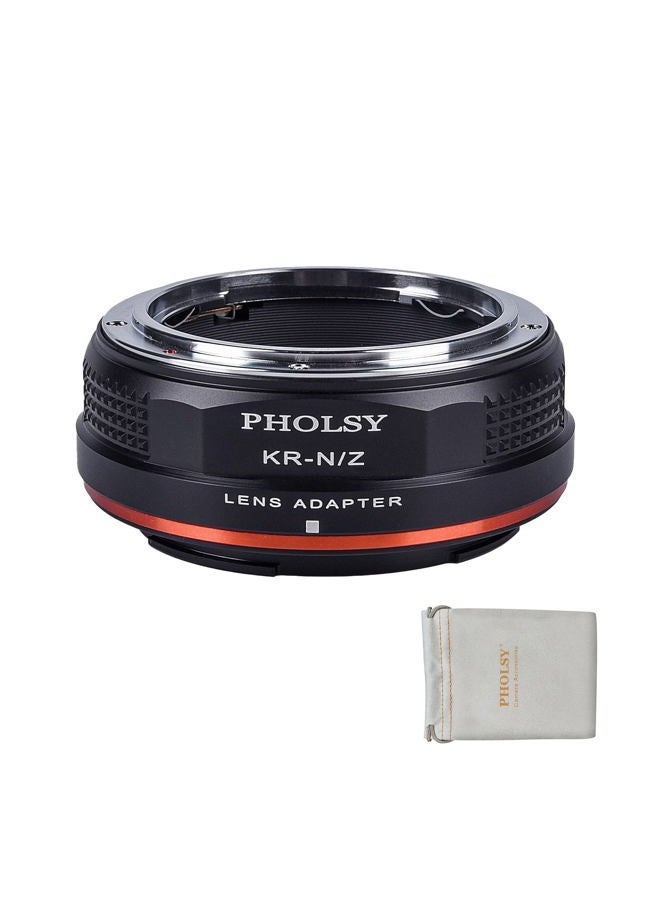 PHOLSY Lens Mount Adapter Compatible with Konica AR Lens to Nikon Z Mount Camera Body Compatible with Nikon Z fc, Z30, Z9, Z8, Z6, Z7, Z5, Z50 - Image 1