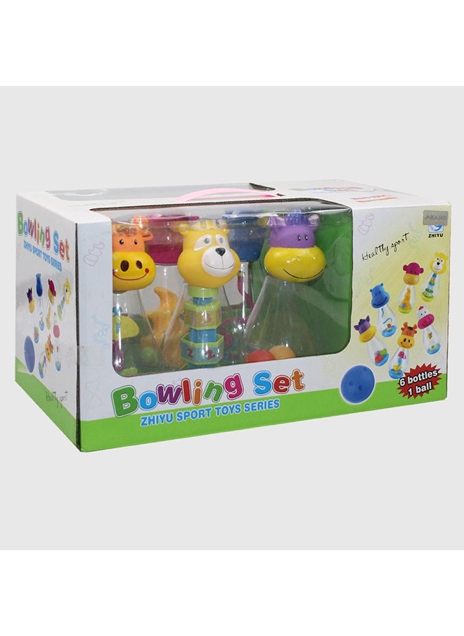OKO Zhiyu Sport Toy Series Bowling Set (6 Bottles & 1 Ball)  - Image 1