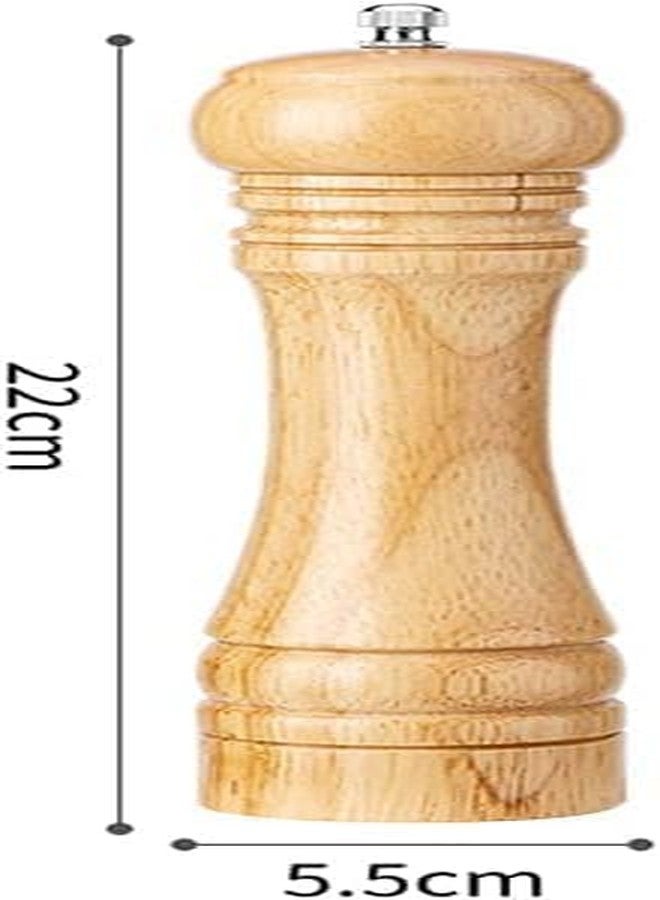 ERITIN 8 Inch Wooden Pepper Grinder, Manual Salt & Pepper Mill with Adjustable Ceramic Grinding Mechanism Grinder for Kitchen Dining - Image 3