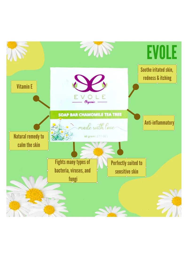 EVOLE EVOLE SOAP CHAMOMILE NATURAL ORGANIC HANDMADE FOR BODY