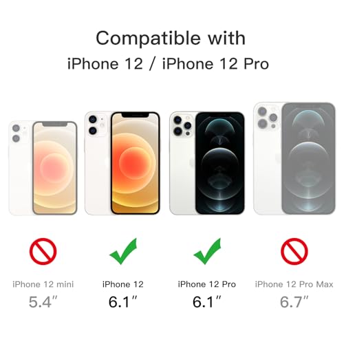 JETech Magnetic Case for iPhone 1212 Pro 61Inch Compatible with MagSafe Translucent Matte Back Slim Shockproof Phone Cover White - Image 3
