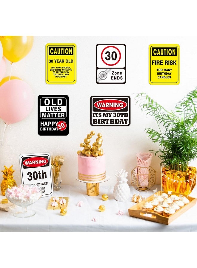 WERNNSAI Dirty 30th Birthday Decorations - 9 PCs 30 Birthday Decor for Him Her, 30 Years Old Garden Party Decor, Women Dirty 30 Picture Props Funny Table Centerpieces Men, 30s Door Windows Signs Wall Banner - Image 3