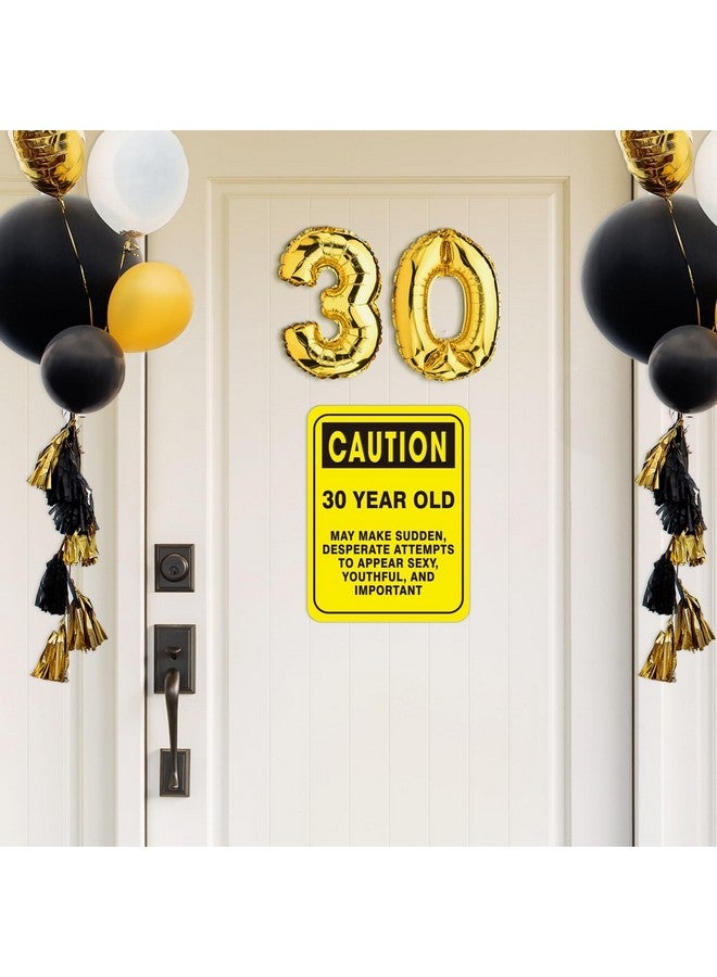 WERNNSAI Dirty 30th Birthday Decorations - 9 PCs 30 Birthday Decor for Him Her, 30 Years Old Garden Party Decor, Women Dirty 30 Picture Props Funny Table Centerpieces Men, 30s Door Windows Signs Wall Banner - Image 4