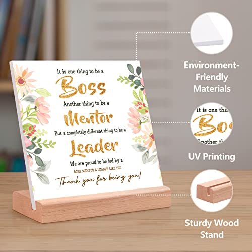 Pandasch Boss Gifts for Women, Unique Office Desk Card with Warm Words - Birthday, Going Away, Thank You Gift for Your Female Boss Leader Manager - Image 5