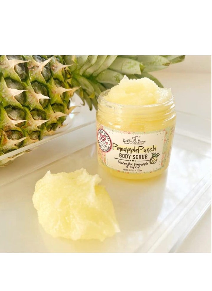 Bella and Bear Bella & Bear Pineapple Body Scrub Exfoliator - Vegan Travel Size (3.4oz)  - Image 3