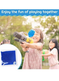 BUPY Gel Blaster Beads (50000pcs), 7-8mm Water Beads Gel Balls Bullets Made of Non-Toxic Water Ball Compatible with Splatter Ball Gun, Blue  - Image 2