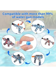 BUPY Gel Blaster Beads (50000pcs), 7-8mm Water Beads Gel Balls Bullets Made of Non-Toxic Water Ball Compatible with Splatter Ball Gun, Blue  - Image 5