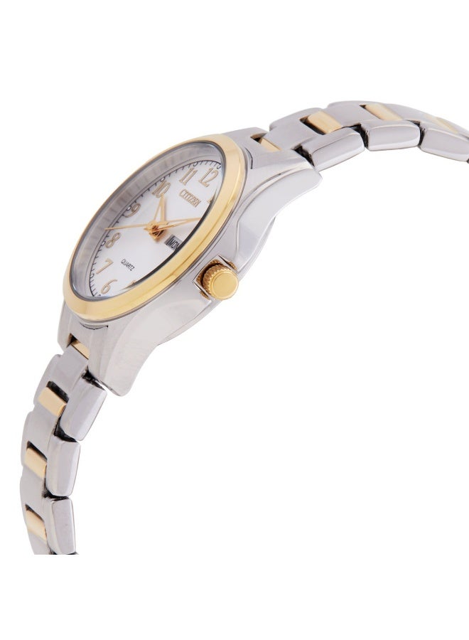 سيتيزن Women’s Watch EQ0614-52B, 27.5 mm White Dial, Two-Tone Stainless Steel Case & Bracelet, 30 m WR - Image 3